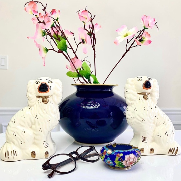 Vintage China Bronze Cloisonne Enamel Flower Dynasty Palace Regis Ashtray - Picture 11 of 11